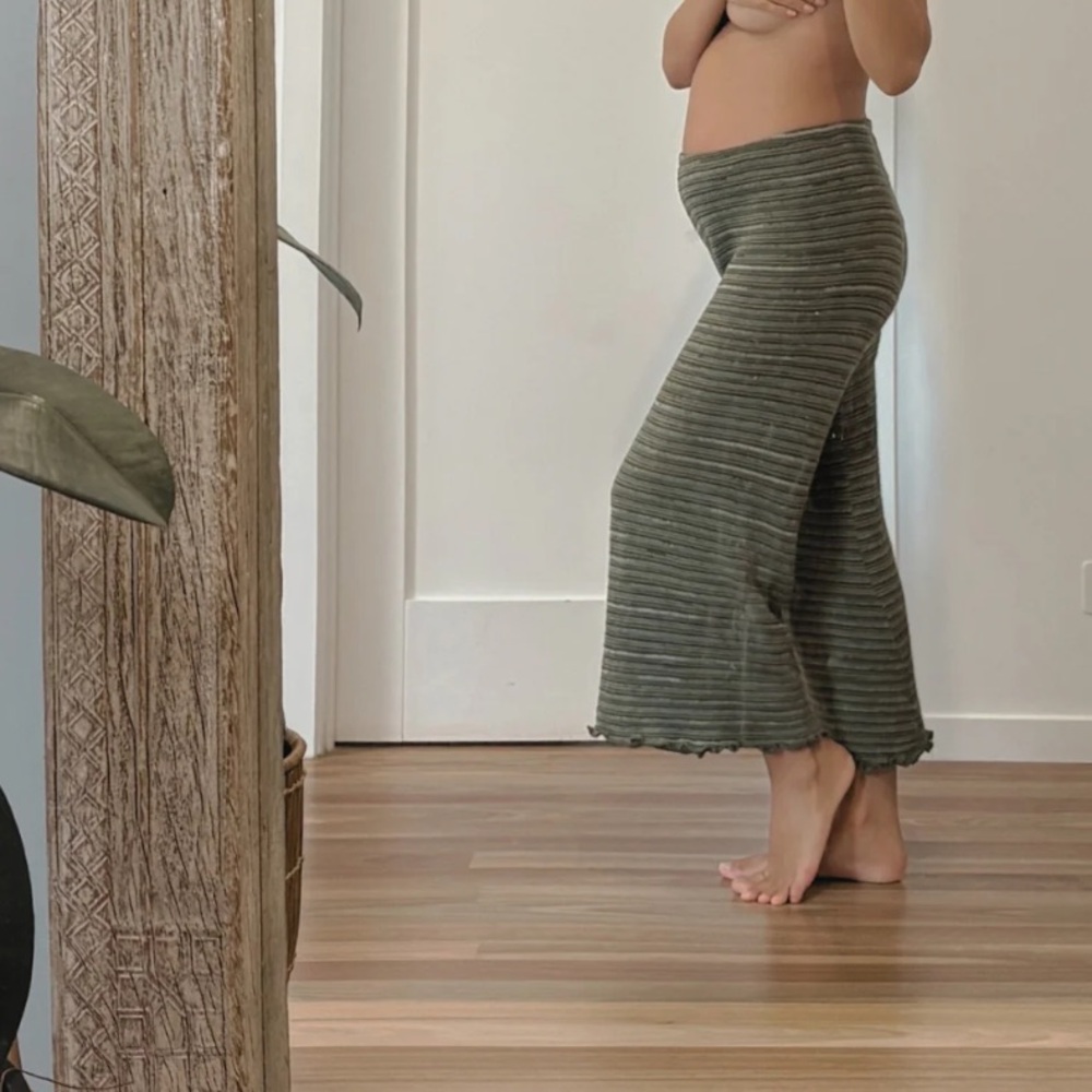 ORBIT THE LABEL | Signature Stripe Pants in Olive